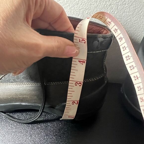 COACH Dyanne Leather Ankle Booties Womens 7 Brown Cushioned Outdoor Sporty Comfy - Picture 9 of 9